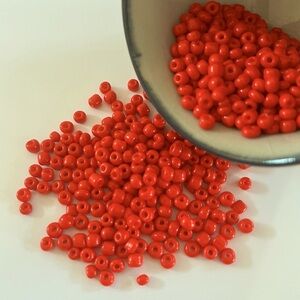 As Low As $2 Fire Brick Red Baking Painted Rocaille Seed Beads 4mm 6/0 2oz 57g